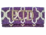 Beaded Mosaic Print Monogram Clutch