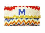 Beaded Zig Zag Monogram Clutch