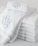 Matouk Classic Chain Guest Towel Monogrammed