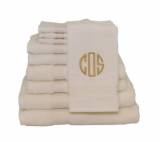 Monogrammed Ivory Luxury Towel Set 