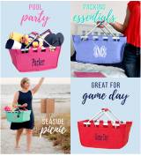 Monogrammed Market Shopping Totes