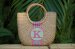 Queen Bea Monogrammed Cocktail Half Moon Florida Basket