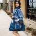 Boulevard Alex Nylon Duffle Bag Monogrammed In Navy