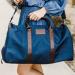 Boulevard Alex Nylon Duffle Bag Monogrammed In Navy