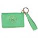 Boulevard Disco Leather Keychain Wallet In Mint