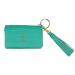 Boulevard Disco Leather Keychain Wallet In Mint