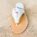 Palm Beach Sandals Flamingo On White