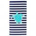 Personalized Turtle Stripe Beach Towel