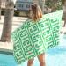 Monogrammed Tiki Beach Towel