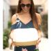 Monogrammed Creme Canvas Cabana Cosmetic Bag