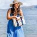 Boulevard Kylie Monogrammed Tote In Sailor