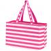 Monogrammed Hot Pink Stripe Ultimate Tote