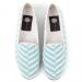 Needlepoint Aqua Herringbone By Paige Ladies Loafers