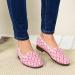 Needlepoint Coral Diamond Pattern By Paige Ladies Loafers