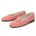 Needlepoint Coral Diamond Pattern By Paige Ladies Loafers