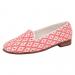 Needlepoint Coral Diamond Pattern By Paige Ladies Loafers