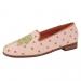 Needlepoint Preppy Palm On Pink By Paige Ladies Loafers