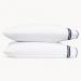 Matouk River Bedding Collection Pillowcase Pair With Navy Accent