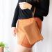Monogrammed Camel Vegan Leather Wristlet