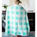 Personalized Mint Buffalo Check Travel Blanket