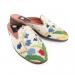 Ladies Flower Bouquet Needlepoint Mules By Paige