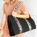 Personalized Rose Gold Leopard Neoprene Tote