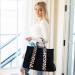Personalized Rose Gold Leopard Neoprene Tote
