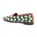 By Paige Ladies Leopard Navy And Lime Needlepoint Loafers