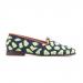 By Paige Ladies Leopard Navy And Lime Needlepoint Loafers