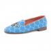 By Paige Ladies Blue Honeycomb Bee Needlepoint Loafers