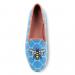 By Paige Ladies Blue Honeycomb Bee Needlepoint Loafers