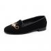 By Paige Ladies Black Snaffle Bit Bee Needlepoint Loafers