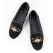 By Paige Ladies Black Snaffle Bit Bee Needlepoint Loafers