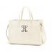 Monogrammed Ivory Crocodile Daily Tote