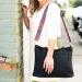 Monogrammed Black Vegan Leather Functional Tote