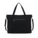 Monogrammed Black Vegan Leather Functional Tote