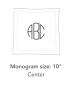 Monogramed Euro Sham Center Placement