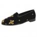 By Paige Needlepoint Fleur De Lis On Black Loafers 