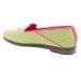 Bypaige Needlepoint Loafer In Pink Tassel On Lime