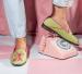  Bypaige Needlepoint Loafer In Pink Tassel On Lime