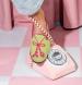  Bypaige Needlepoint Loafer In Pink Tassel On Lime