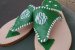 Emerald Green Monogrammed Sandals