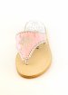 Pink Croc Monogrammed Sandal