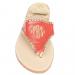 Palm Beach Classic Monogrammed Sandal In Coral With Gold