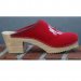 Red Monogrammed Wool Clog