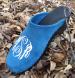 Blue Suede Monogrammed Clogs