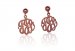 Interlocking Dangle Earrings In Rose Gold