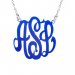 Monogrammed Hand Cut Acrylic Script Pendant From The Pink Monogram