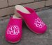 Magenta Wool Clogs