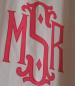 Monogrammed La Scalloped Shower Curtain